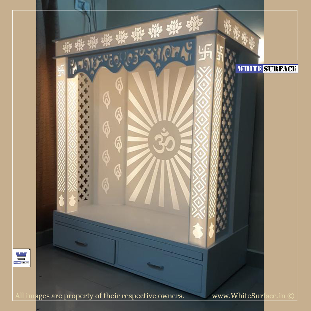 Corian Surface Temple over Wooden or Marble Temple for Home
